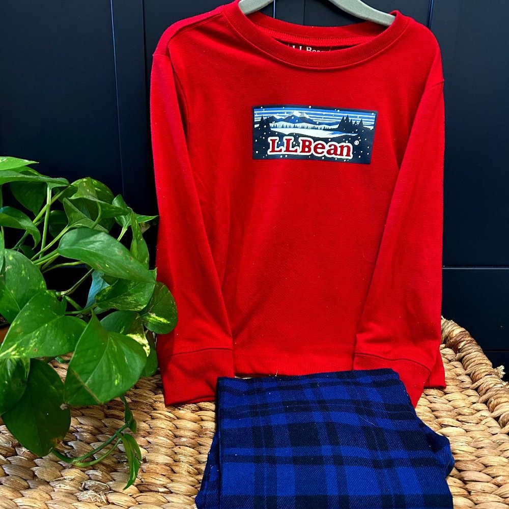 Kids' L.L.Bean Flannel Pajamas, Little Kids' (Red Top)